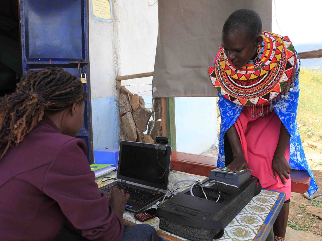 Biometric enrolment in northern Kenya